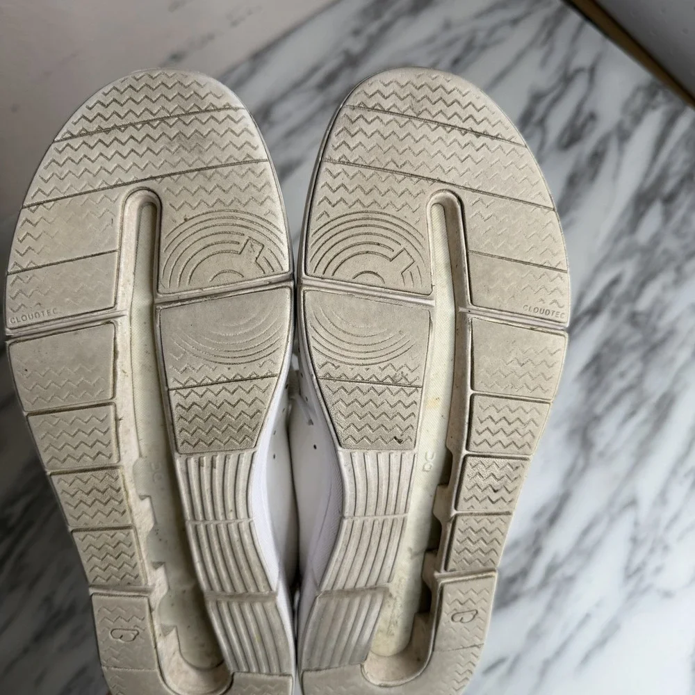 On Cloud The Roger Advantage Women Size 9 White Athletic Tennis Shoes Sneakers